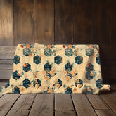 Velveteen Fleece Cottagecore: Rustic Honeycomb Flowers